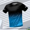 Men Sport T-Shirts Fashion Print O-Neck Graphic T-Shirt Top Ventilate Short Sleeve T-Shirt Gym Clothing