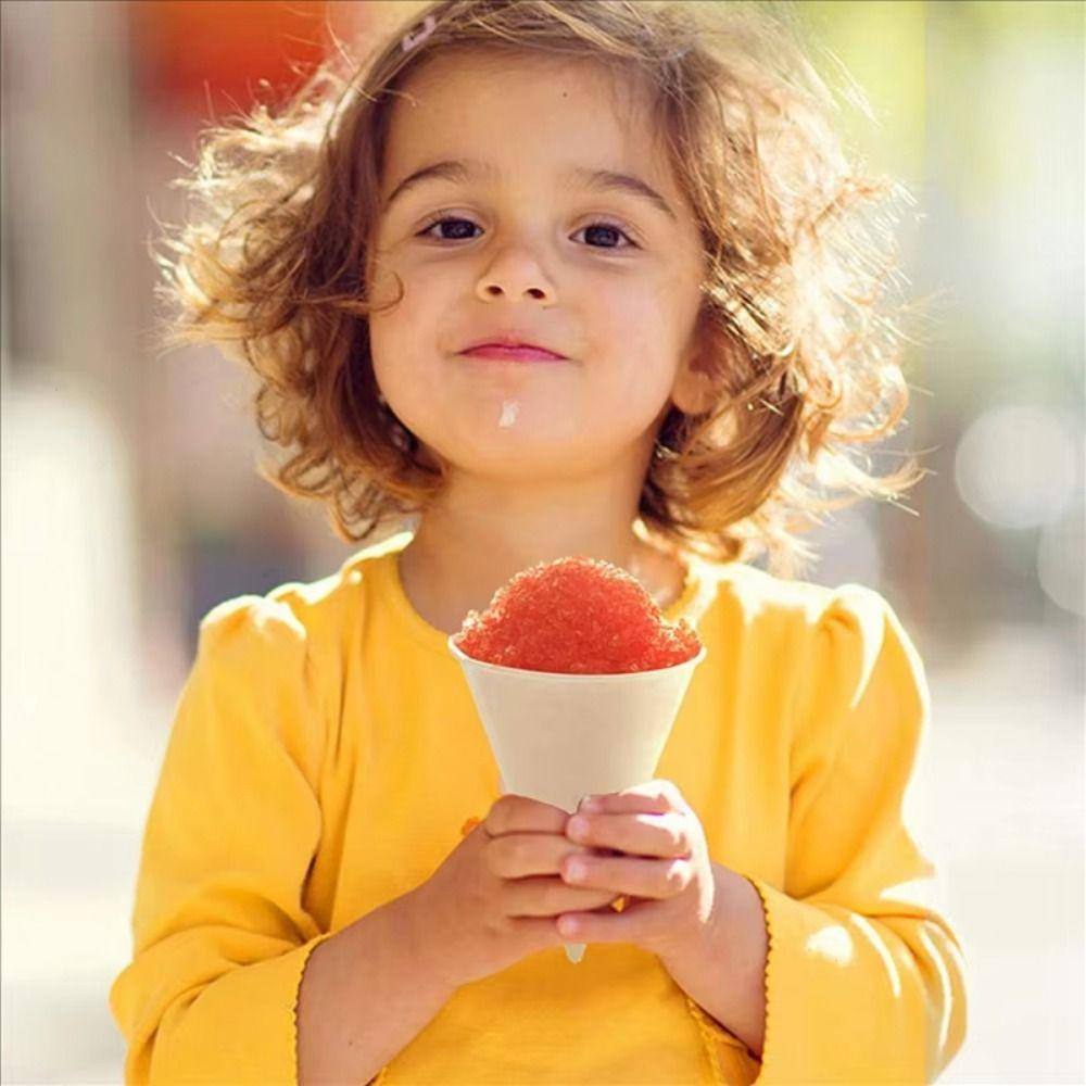 250 шт. 3,7 унции Белые бумажные конусные стаканчики Непротекаемые конусные праздничные столовые приборы Одноразовые бумажные стаканчики Спортзалы