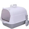 Extra-large fully enclosed cat litter box, anti-splash cat litter tray, cat toilet with UV sterilization, cat litter cabinet, pet supplies