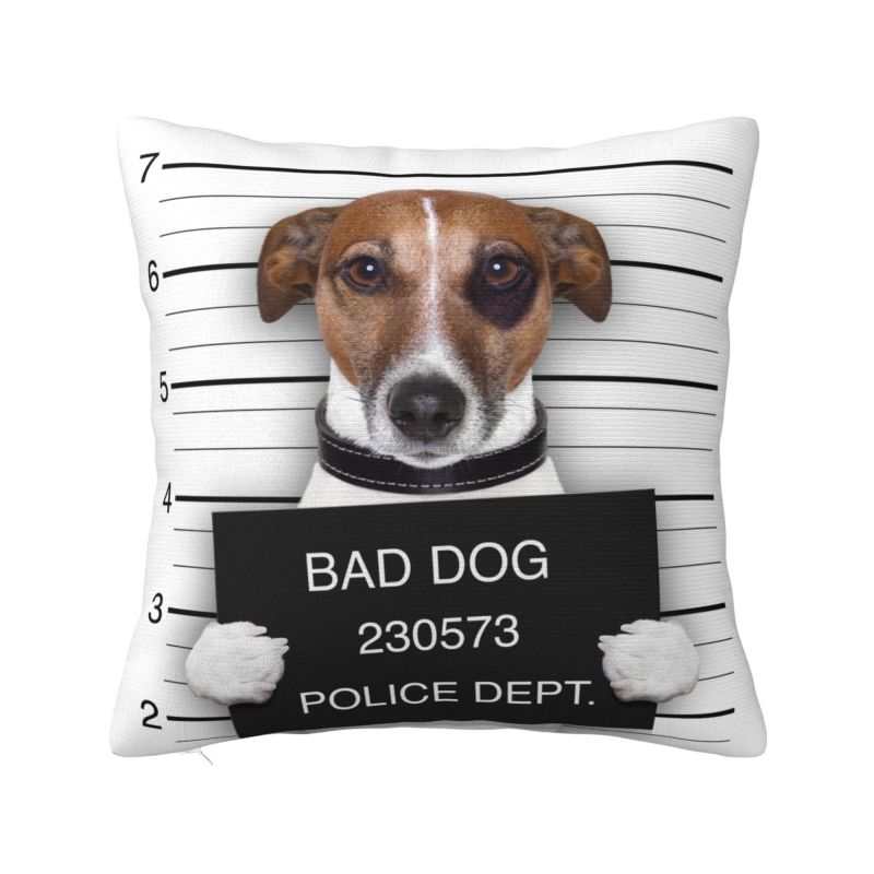 Милая наволочка на подушку с джек-рассел-терьером 40х40 см Мягкая декоративная подушка с домашним питомцем-собакой для автомобиля Квадратная наволочка Украшение для гостиной