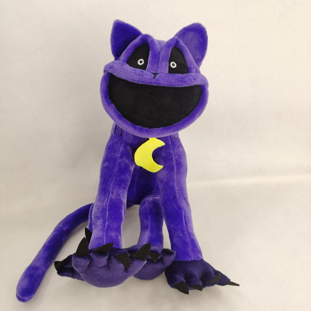 Страшный фиолетовый кот монстр улыбка животное большой фиолетовый кот плюшевая игрушка