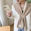 Cross-Knitted Small Shawl Women'S Outer Cover Summer Solid Color Air-Conditioned Room Neck Guard Knotted Vest False Collar