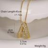 Cubic Zirconia Gold Plated Bubble Alphabet Letter Necklace Monogram Necklace Balloon Initial Necklace Gifts for Women Ladies