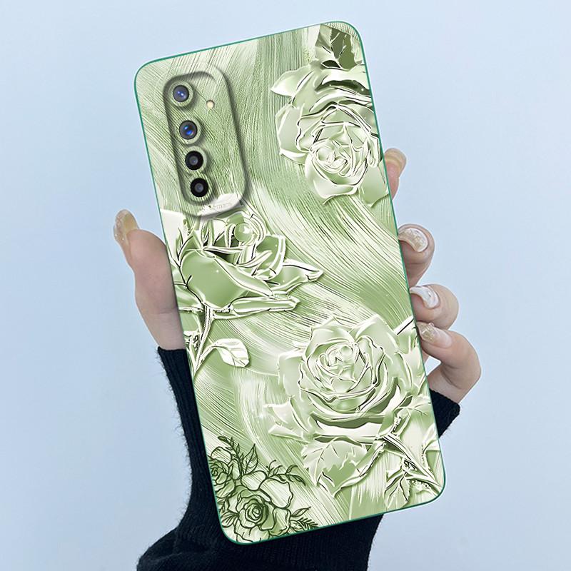 Чехол для телефона Realme 6 Чехол Realme 6s Модный Простота Масляная живопись Цветок Мягкий Жидкий силикон Оболочка Для Realme 6 Pro Funda