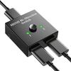 Commutateur HDMI - Sunright - 4K - Bidirectionnel - 2 Entrées 1 Sortie - Plug and Play