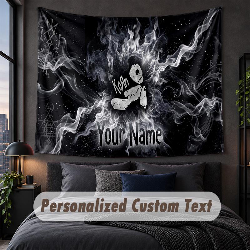 Custom Name Text Tapestry,Korn Decorative Wall Hanging, Background Tapestry For Home Bedroom