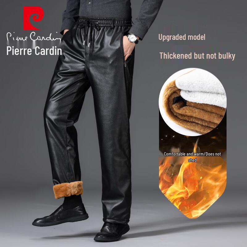 Pierre Cardin Мужские повседневные брюки прямого кроя, ветронепроницаемые, с флисовой подкладкой