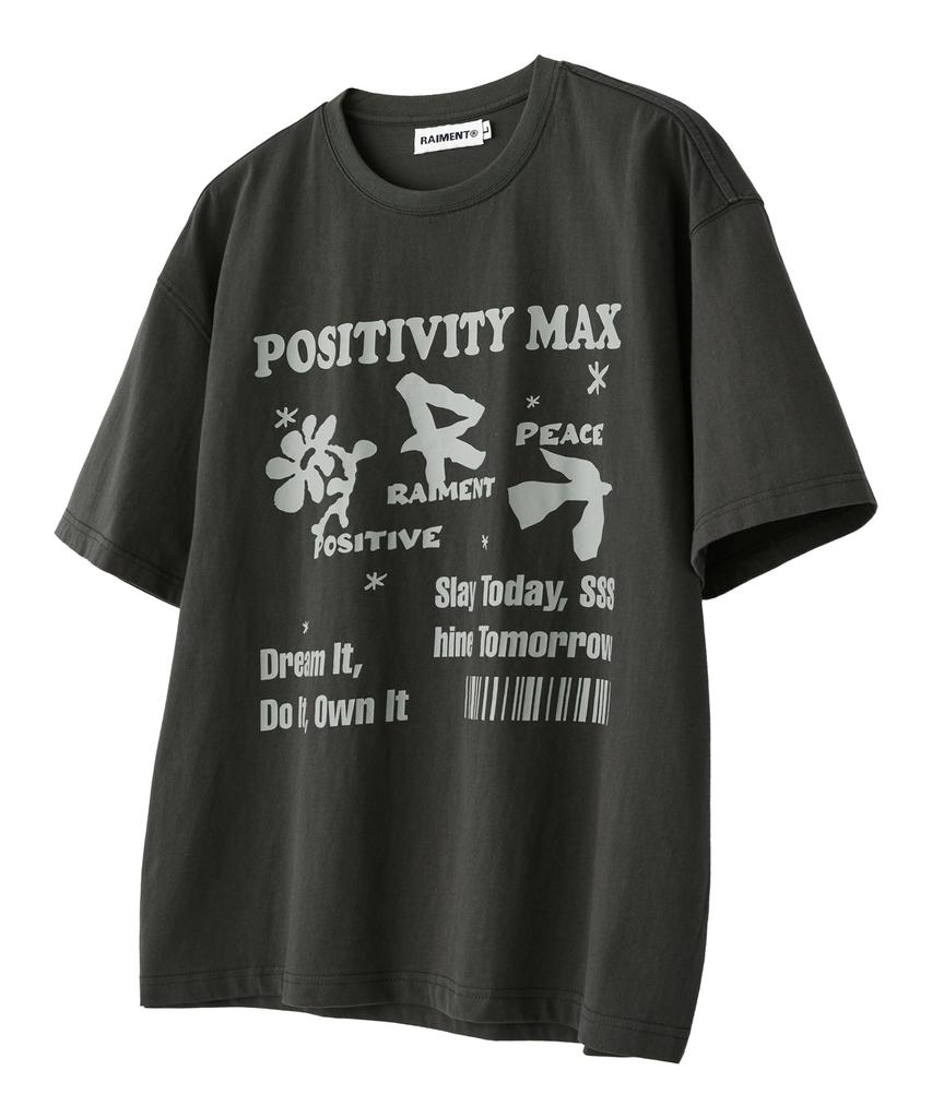 RAIMENT Piece Pigment Print Short Sleeve T-Shirt_Charcoal