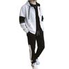 Tracksuit and Sweatsuit Plus Sizes Loose Stylish Hoodie with Long [foveitaa] Men's Set, Available, Fall/Spring Wear, Fit, Zip-Up Pockets, Sleeves,