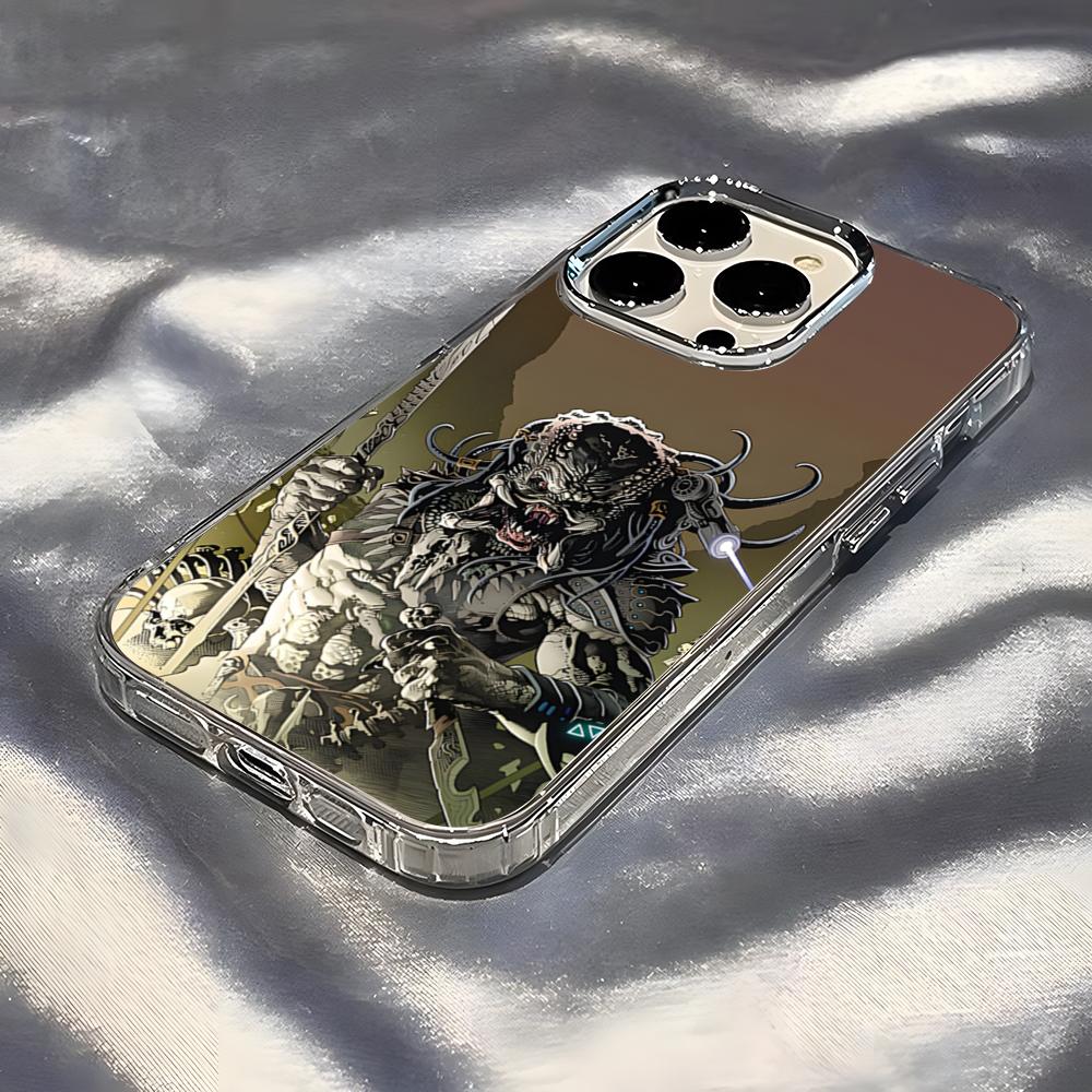 Predator Phone Case For IPhone 17 Pro Max 16 15 14 Pro Max IPhone 13 Pro Max 11 Plus Transparent Cover