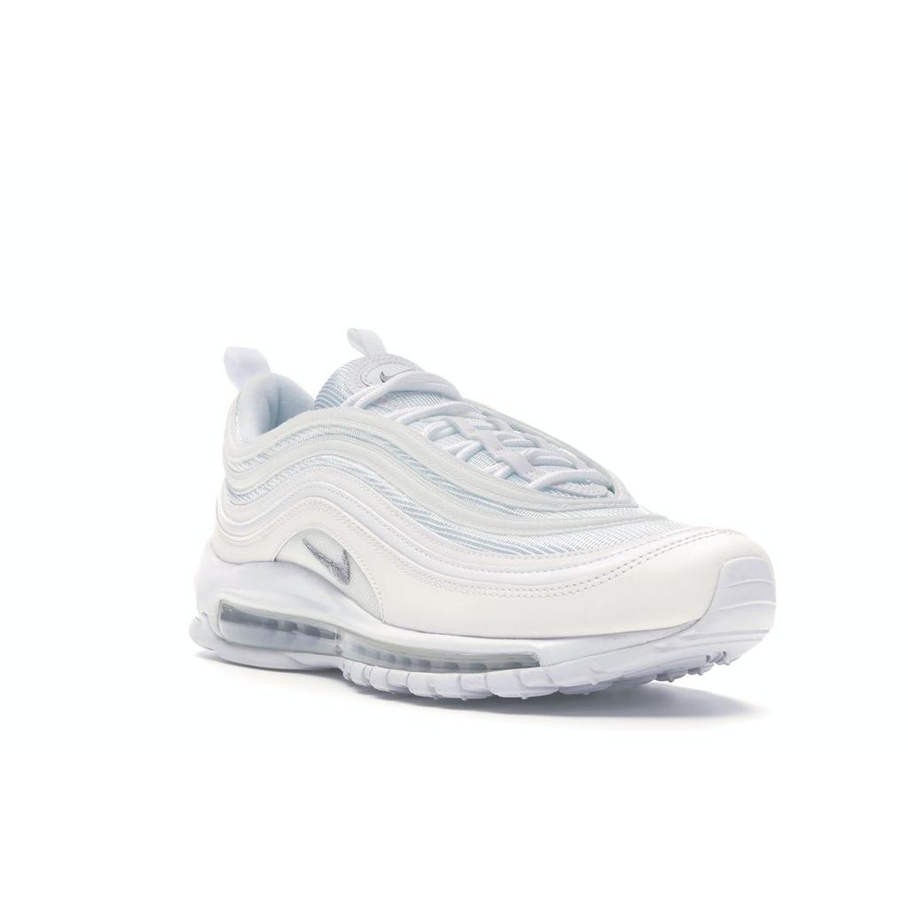 Nike Кроссовки Air Max 97 Triple White для мужчин Серо-волчий-Черный 921826-101