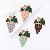 Summer Fashion Alloy Rhinestone Grape Brooch High-End Small Fresh Women'S Clothing Corsage Jewelry Pin