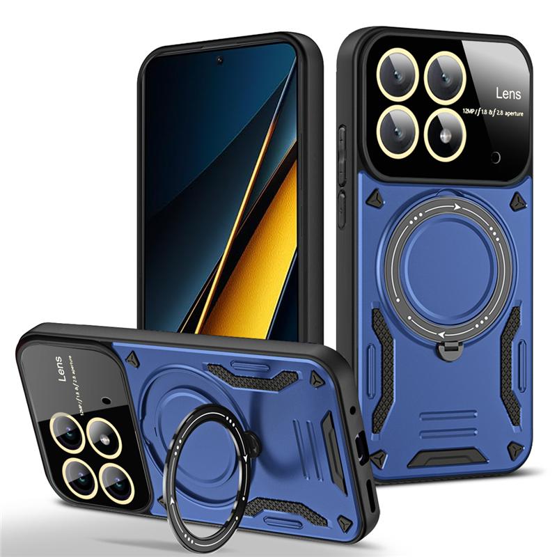 Ударопрочный магнитный защитный чехол для Poco X6 X5 X4 Pro X3 NFC Magsafe беспроводной зарядный чехол Poko Little X3 X4 X5 X6 Pro