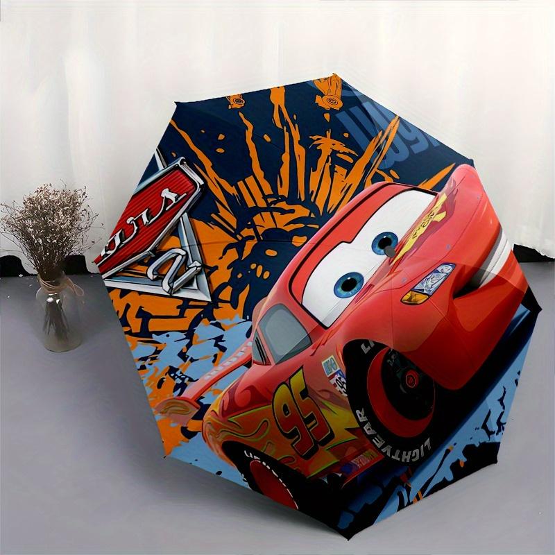 Lightning McQueen,Cars 3 Automatic Opening and Closing Umbrella - 8-rib Folding Design, Lightweight and Portable, Suitable for Daily Busines