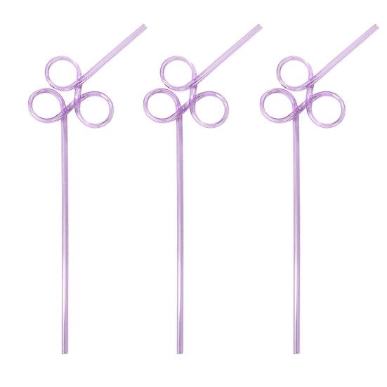 10 шт., фигурная декоративная соломинка, устойчивая к укусам, многоразовая, с гладкими краями, забавная