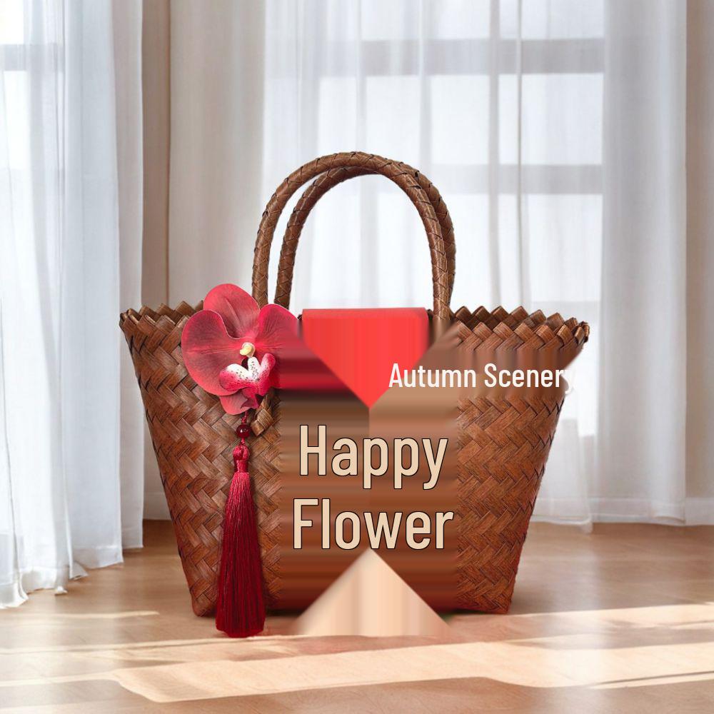 Свадебный подарок для подружки невесты, конфеты, подарочная плетеная сумка-тоут