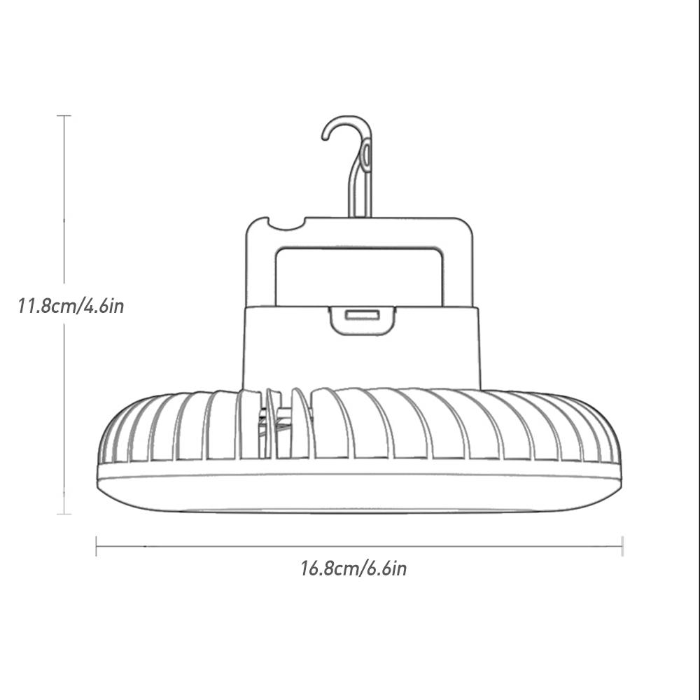 Портативный вентилятор для кемпинга со складным штативом, светодиодный фонарь, мини-настольный вентилятор, перезаряжаемый через USB, 2400 мАч