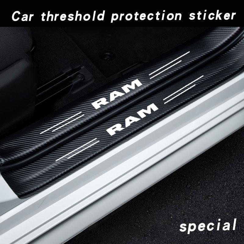 Door Sill Protector Welcome Pedal Cover Anti-drity Anti-scratch Strip Protective Strip for Dodge Ram 1500 2500 3500 accessories
