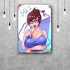 mei overwatch Vintage Metal Tin Signs Posters Decor Retro Metal Plaque Wall Art Decor for Garage Bar
