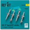 Reskit Missile 3D Printer Resin Kit 1/32 AIM-7E "Sparrow III" (4 Pieces) RSK32-0455 (Airplane)