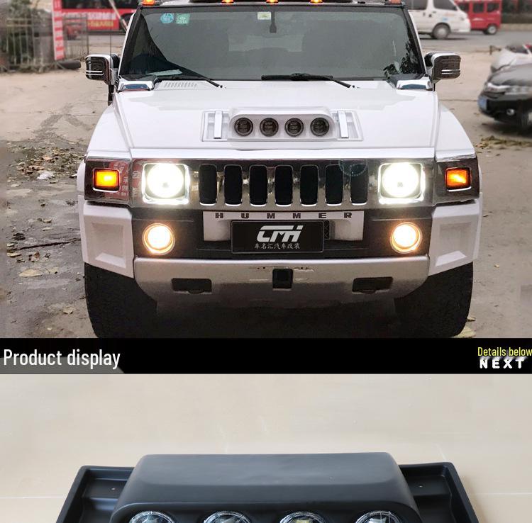 Hummer H2 Hood Mount Lighting: Remote Control Spotlights