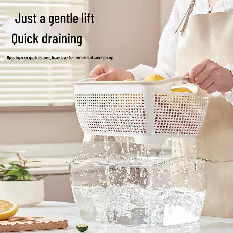 Double-Layer Multi-Purpose Draining Basket