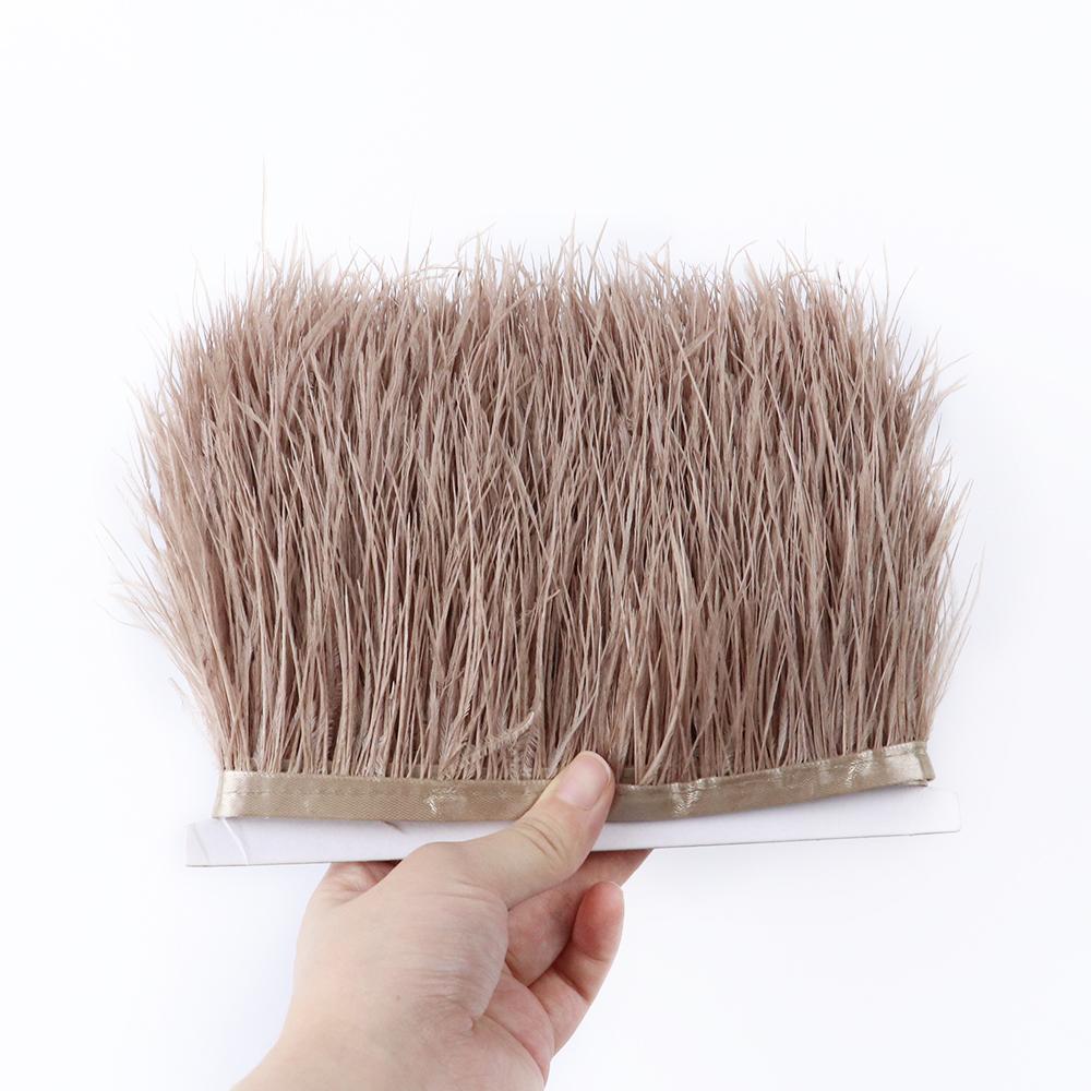 Dyed Ostrich Feather Trim Ribbon Fringe 6-8Cm Wedding Decoration Fluffy Feathers Dress Sewing Clothing 1/5/10Meter Plume Decor