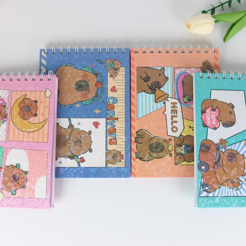 Креативная милая капибара, раскраска с персонажами, детская раскраска, животная тематика, книга для граффити, детский подарок на день рождения