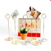 Rose Gold Desktop Decoration Paper Clamp Place Card Photos Clips Table Numbers Holder Clamps Stand