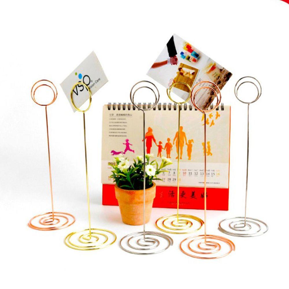 Rose Gold Desktop Decoration Paper Clamp Place Card Photos Clips Table Numbers Holder Clamps Stand