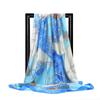 Fashion Hijab Scarf For Women Print Silk Satin Hair Scarfs Kerchief 90*90cm Square Neckerchief Headband Scarves For Ladies