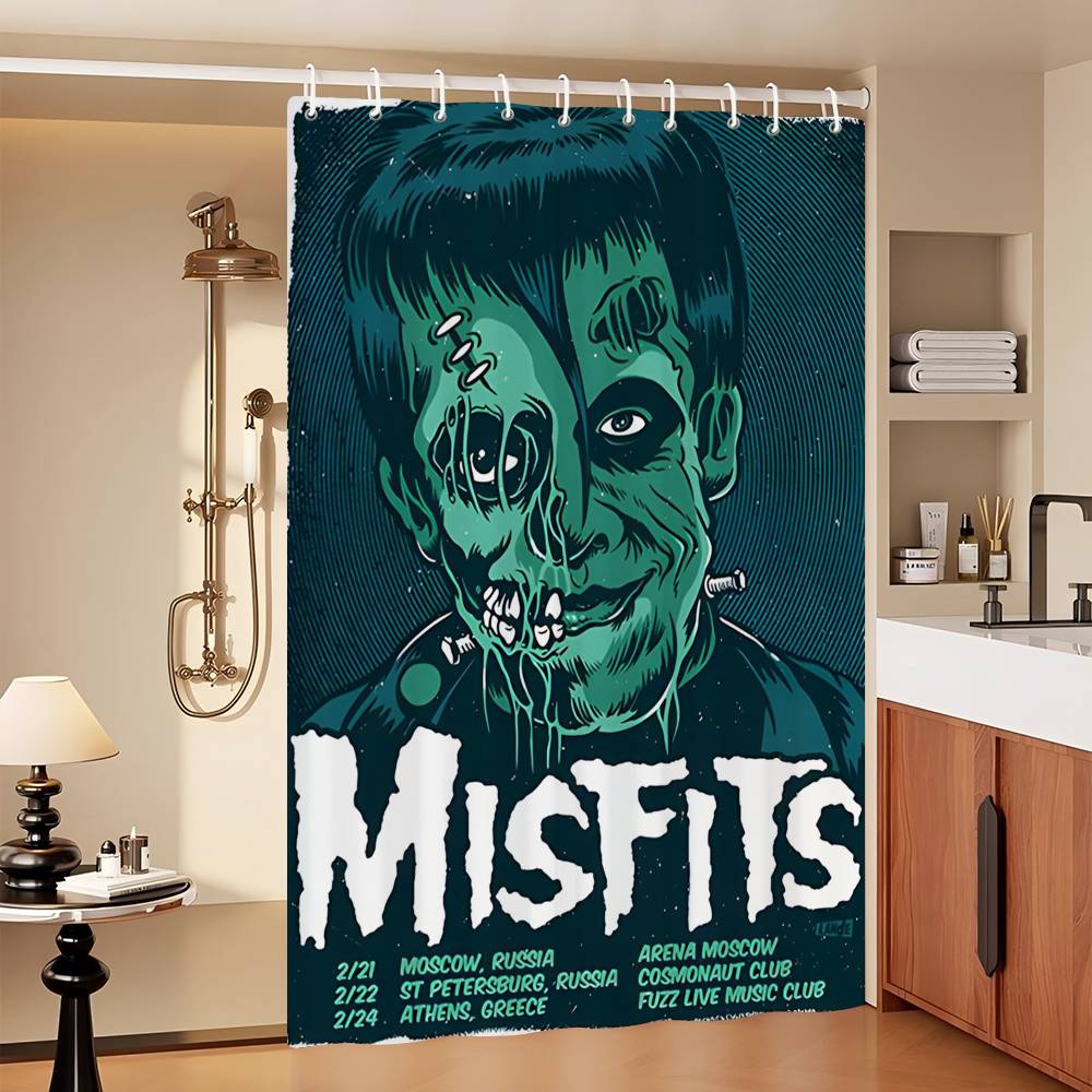 M-Misfits Hot 1 Piece Of 150X180Cm Printed Shower Curtain Partition Bathroom Waterproof And Mold Resistant