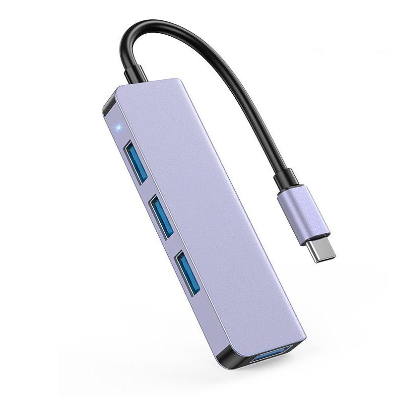VAORLO USB C HUB 4 в 1, адаптер-док-станция типа C к USB 3.0 для Macbook Pro iPad Air HUAWEI Mate 40 30, разветвитель USB-C 3.1, порт OTG HUB