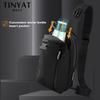 TINYAT Мужская нагрудная сумка Деловая дорожная сумка на плечо Спортивная мотоциклетная сумка Противоугонные сумки через плечо Сумка-мессенджер Посылка для воды