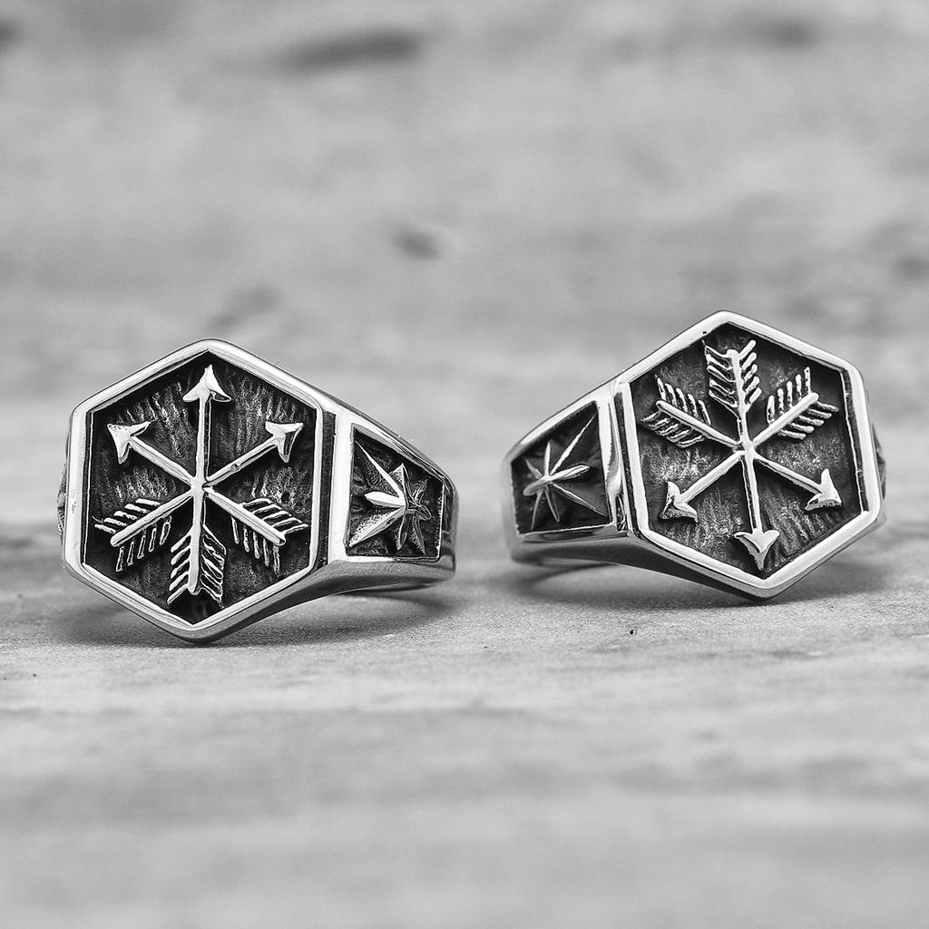 Кольца мужские из нержавеющей стали «Стрела Эроса» с уникальным шармом в стиле панк для пары, парня, байкера, ювелирного изделия, креативного подарка