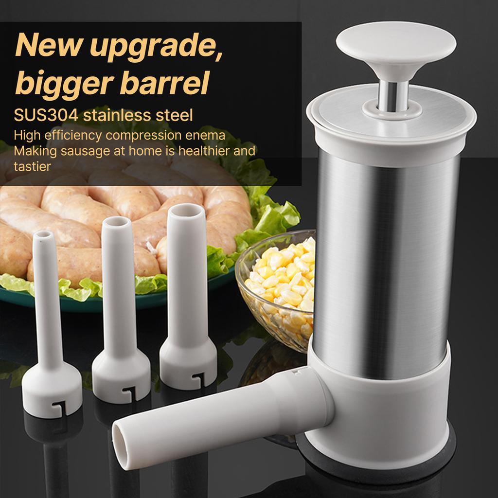 3.3Lbs колбасный шприц из нержавеющей стали вертикальный мясной наполнитель без источника питания ручной пресс самодельный