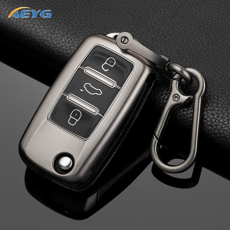 ТПУ Чехол для складного ключа автомобиля Брелок Подходит для Volkswagen Vw Polo Golf Passat Tiguan Beetle Caddy Eos Skoda Octavia Seat Leon Alte