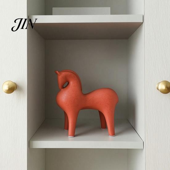 Artistic Horse Figurine Ceramic Abstract Figurine, Modern Statue for Home Office Frosted Texture Decor, Sculpture Ornament Living Room Tabletop Decor