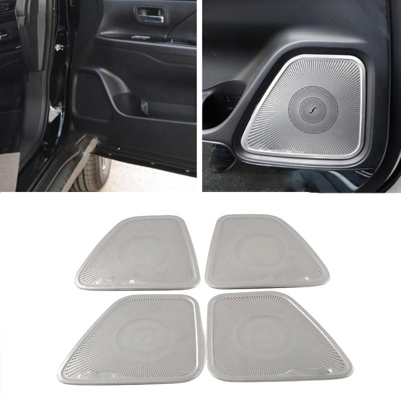 For Mitsubishi Outlander 2013 - Door Audio Speaker Loudspeaker Frame A Pillar horn Decoration Cover Interior Accessories