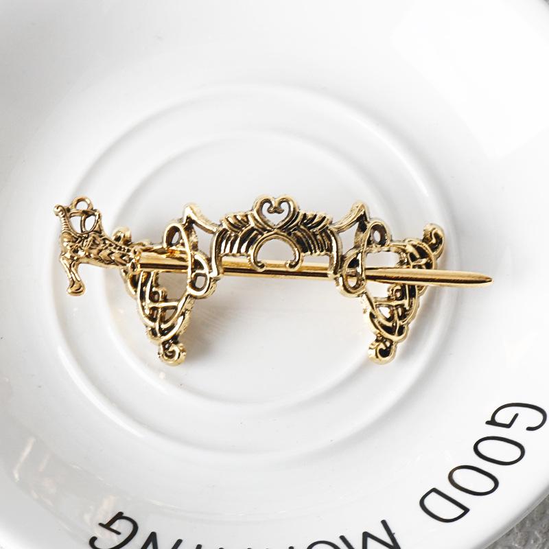 Шпилька для волос Nordic Viking Celtic Knot Dragon - ретро-аксессуар для женского головного убора