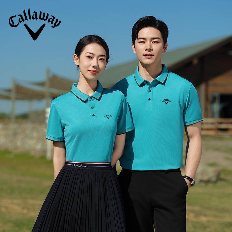 Callaway 2025 Summer Men's and Women's Embroidered Business Casual Polo Shirt Ice Ion Fiber Golf Quick Drying Polo Shirt