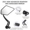 WEST BIKING Enlarged Bike Rearview Mirror Adjustable Wide Range Back Sight Reflector Scooter E-Bike Bicycle Handlebar Mirror