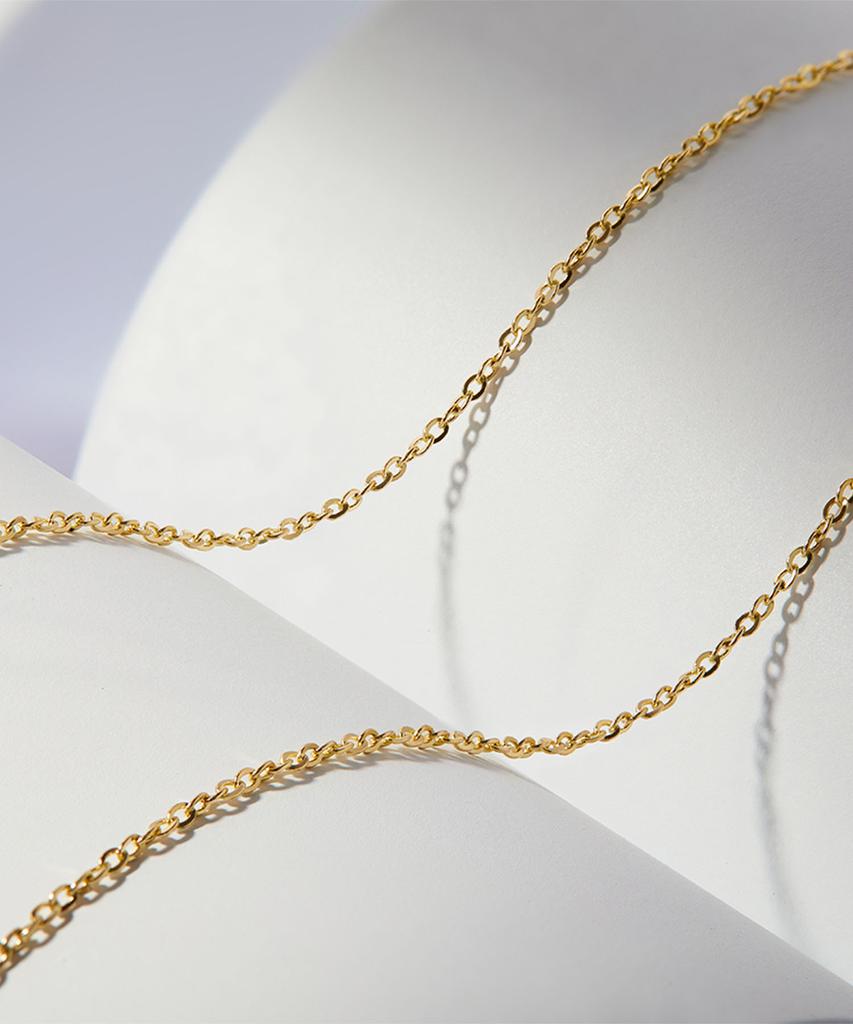 Helene Jewelry 14K 18K Twist Hammered Chain Gold Necklace (Type B)