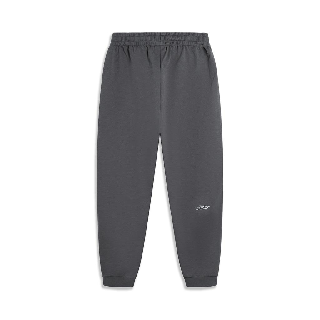 Li Ning Спортивная коллекция Жизнь Трикотажные спортивные штаны Мужские Черный Сосновый серый AKLU709-4