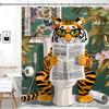 Забавные шторки для душа с тигром, Крутая шторка для душа с тигром, читающим книгу, Веселые водонепроницаемые шторки для душа с животным юмором 72 x 72 дюйма с Me