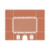 Gingerbread House Christmas Tablecloth Reusable Washable Gingerbread Playhouse Table Cover with Playful Cut-Out Windows for Kitchen Party Home Decor