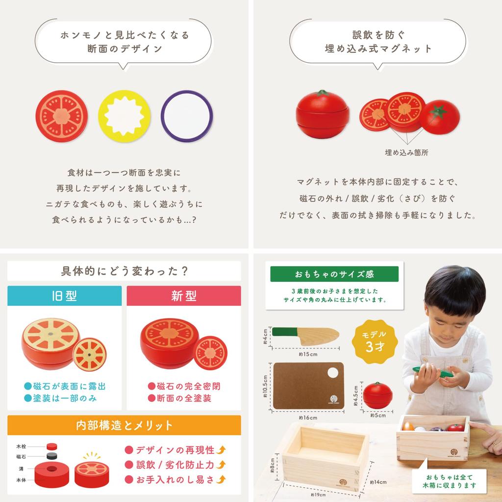 Puddy limited Первый домашний набор для салата с магнитом Деревянная игрушка Развивающая игрушка Подарок [Woody edition] (ограниченный майонез)