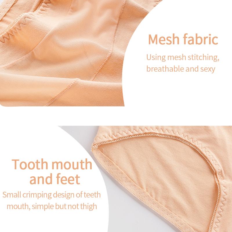 4-5Pieces/Lot Middle-High Waist Ligtweight and Breathable Sexy Semi-permeable Women Panty Lace Panties High Elasticity Comfortable Lady Underwear