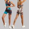 Tie Dye Sports Vest Running Shorts Seamless Yoga Clothes Women's Fitness Suit High Waist and Hip Lifting Fitness Pants