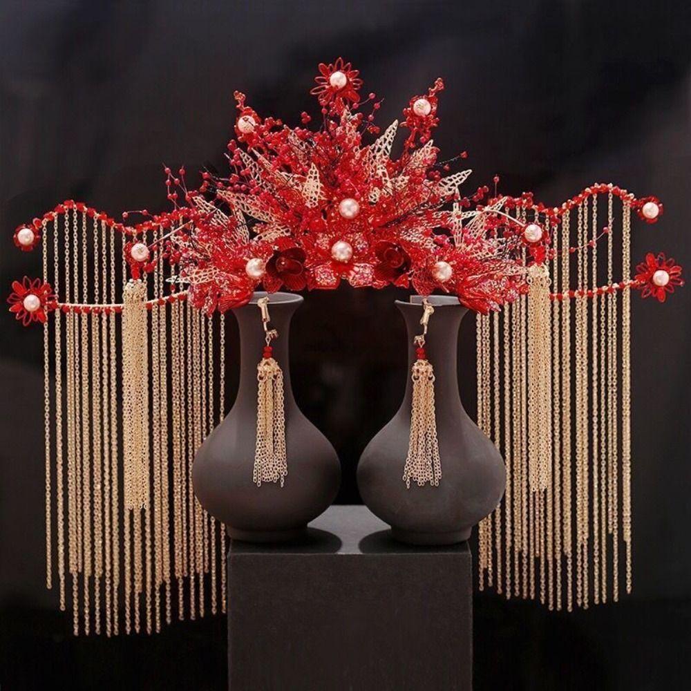 Сверкающее свадебное украшение для головы с клипсой для уха Корона Феникса Модная корона Заколка для волос Аксессуары для волос